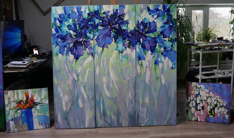 Original Impressionism Floral Painting by Anastasiia Kraineva