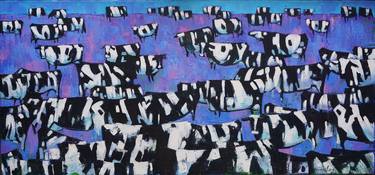 Print of Cows Paintings by Anastasiia Kraineva