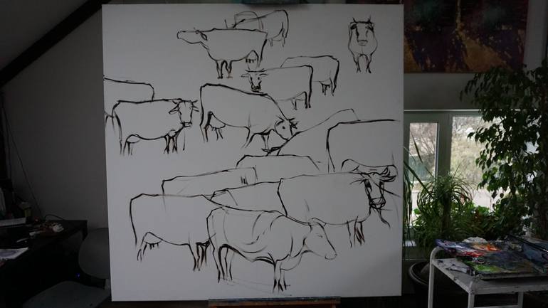 Original Expressionism Animal Painting by Anastasiia Kraineva