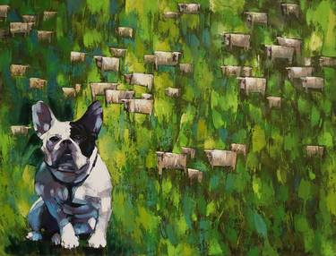 Print of Dogs Paintings by Anastasiia Kraineva