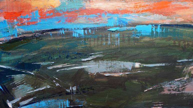 Original Expressionism Landscape Painting by Anastasiia Kraineva