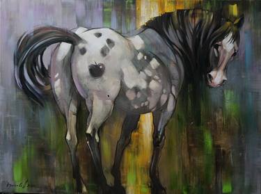 Print of Realism Horse Paintings by Anastasiia Kraineva