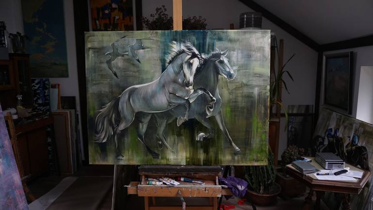 Original Realism Horse Painting by Anastasiia Kraineva