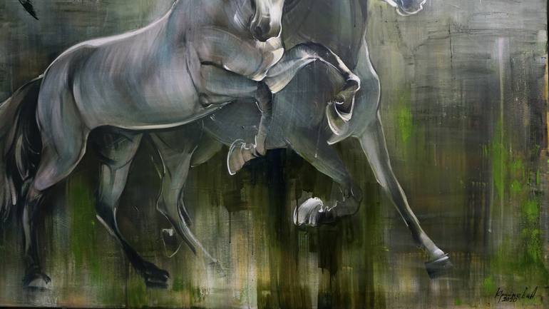 Original Horse Painting by Anastasiia Kraineva