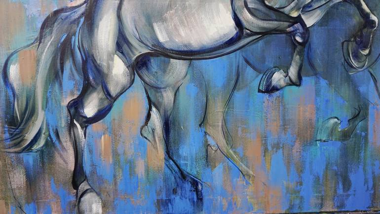 Blue dream. Horses Painting by Anastasiia Kraineva | Saatchi Art