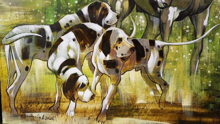 Original Impressionism Animal Painting by Anastasiia Kraineva