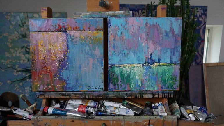 Original Impressionism Landscape Painting by Anastasiia Kraineva