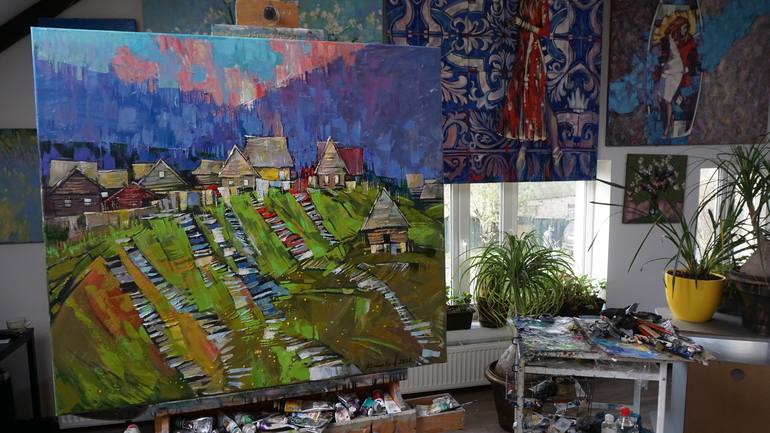 Original Impressionism Landscape Painting by Anastasiia Kraineva