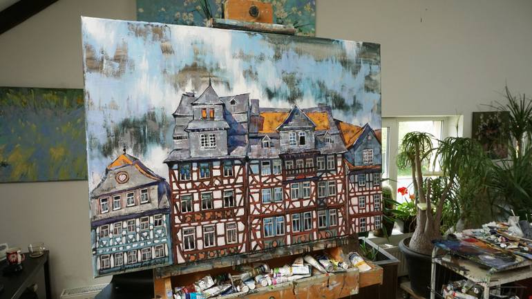 Original Expressionism Architecture Painting by Anastasiia Kraineva