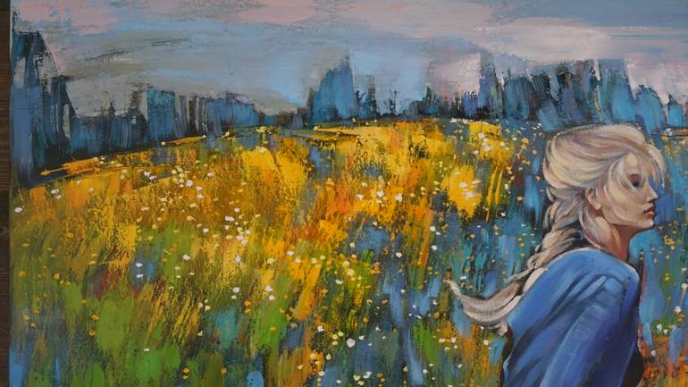 Original Expressionism Landscape Painting by Anastasiia Kraineva