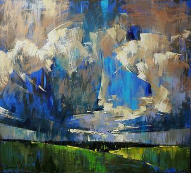 Original Abstract Expressionism Landscape Paintings by Anastasiia Kraineva