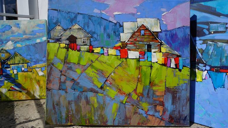 Original Expressionism Landscape Painting by Anastasiia Kraineva