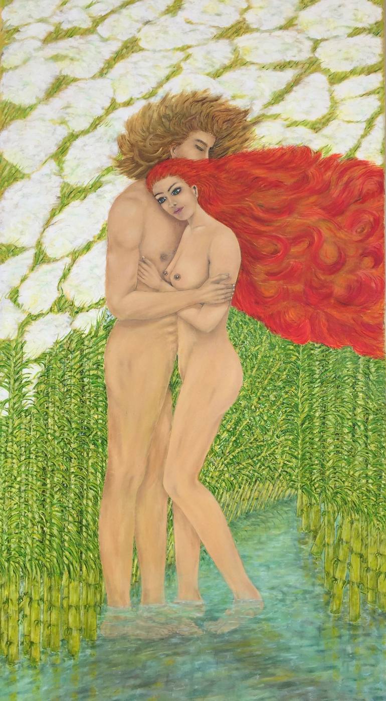 NUDE COUPLE Painting by Andreas C Chrysafis | Saatchi Art