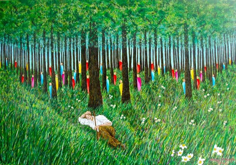 SACRED GROVE Painting by Andreas C Chrysafis Saatchi Art