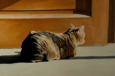 Print of Fine Art Cats Paintings by Jackie Tice