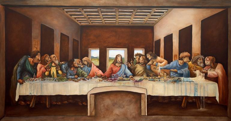 The last supper Painting by michael Lombard Saatchi Art