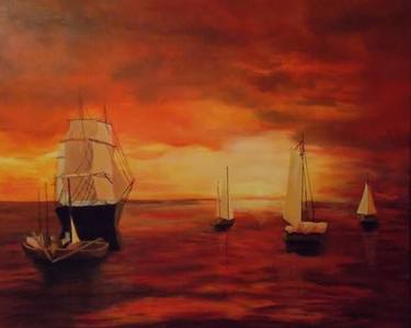 Original Realism Seascape Paintings by Vivi Karakatsani