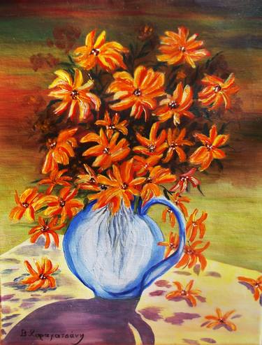 Print of Realism Still Life Paintings by Vivi Karakatsani