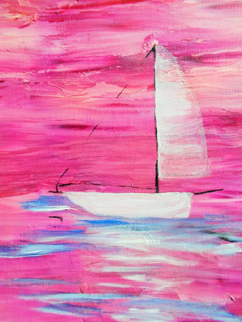 Original Sailboat Painting by Vivi Karakatsani