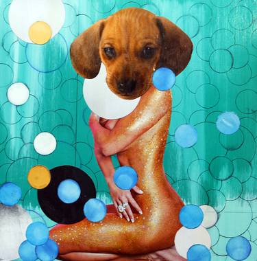 Original Pop Art Animal Collage by Veronica Plaza