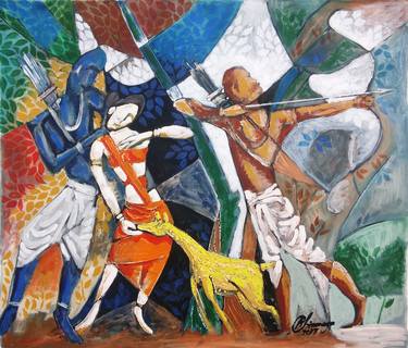 Original Expressionism Classical mythology Paintings by Chinmaya BR
