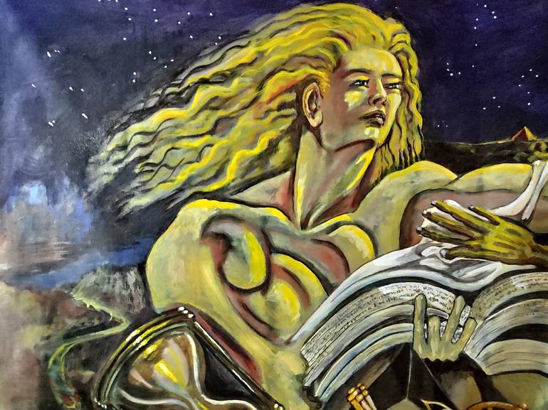 Original Conceptual Classical mythology Painting by Chinmaya BR