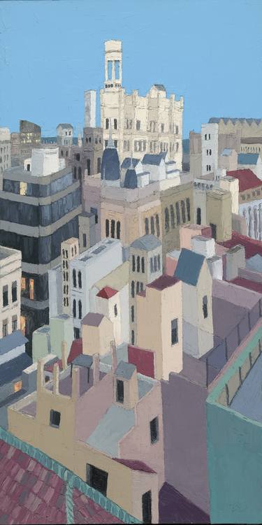 Original Expressionism Cities Paintings by Bradley Reyes