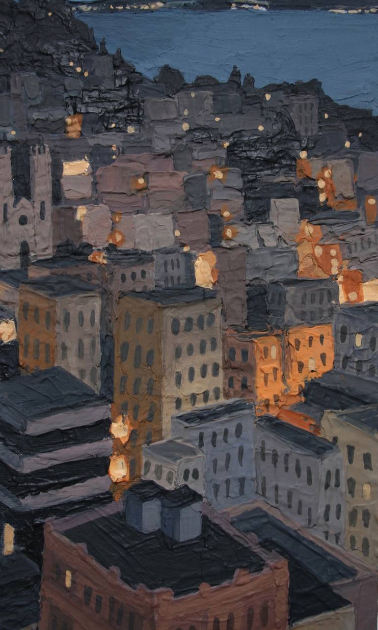 Original Cities Painting by Bradley Reyes