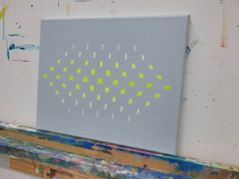 Original Abstract Geometric Painting by Adriana Ablin Abstract Painter