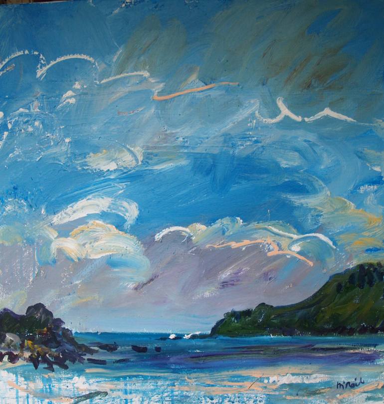 Crashing Waves, Calgary Bay, Mull Painting by Don Mcneil Saatchi Art