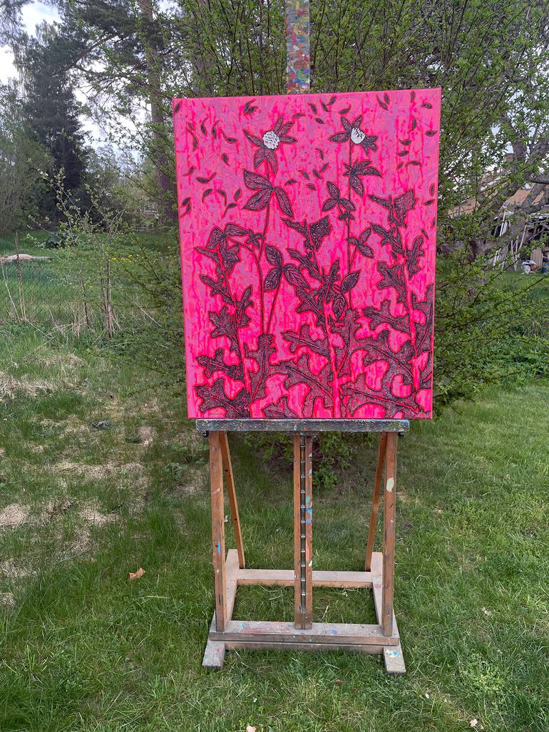Original Contemporary Floral Painting by Jolanta Johnsson