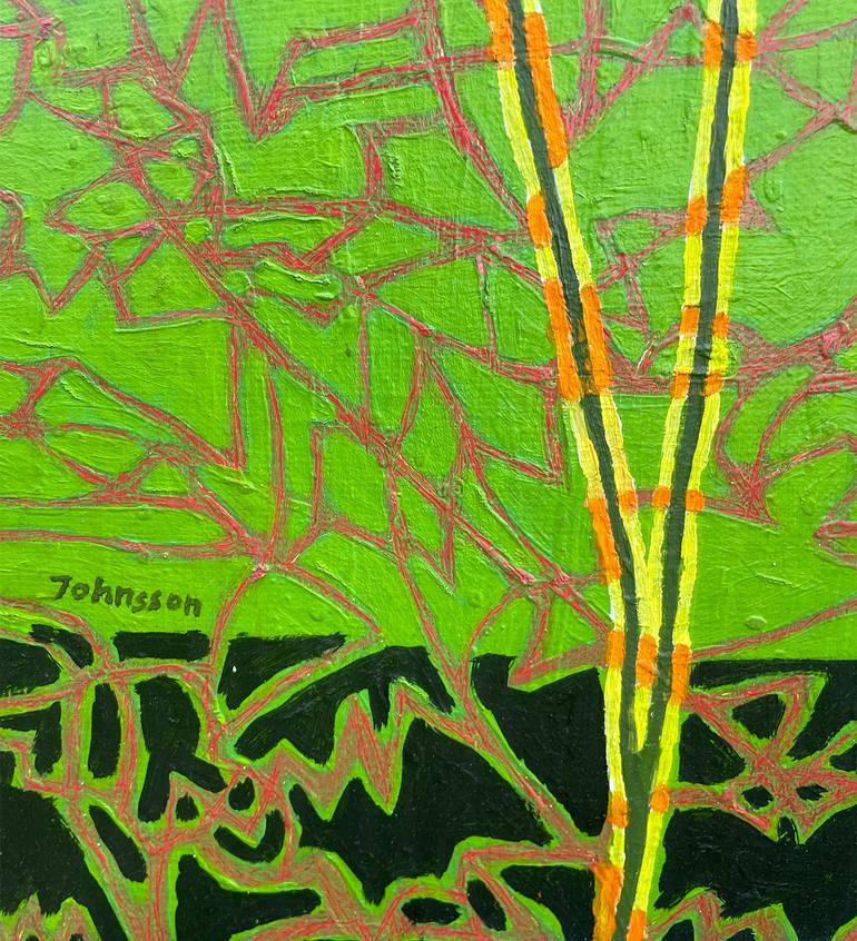 Original Contemporary Botanic Painting by Jolanta Johnsson