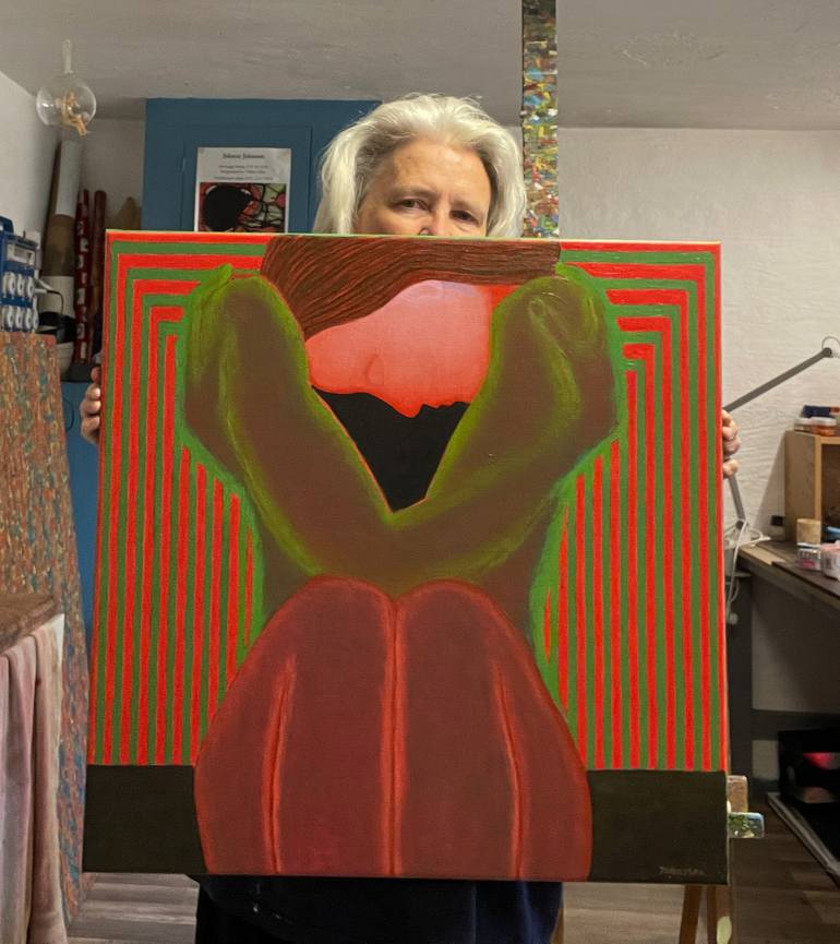 Original Contemporary People Painting by Jolanta Johnsson