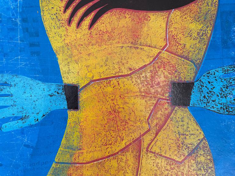 Original Contemporary Nude Mixed Media by Jolanta Johnsson