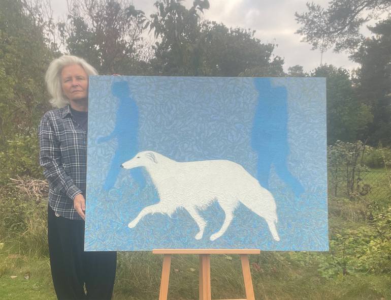 Original Contemporary Animal Painting by Jolanta Johnsson