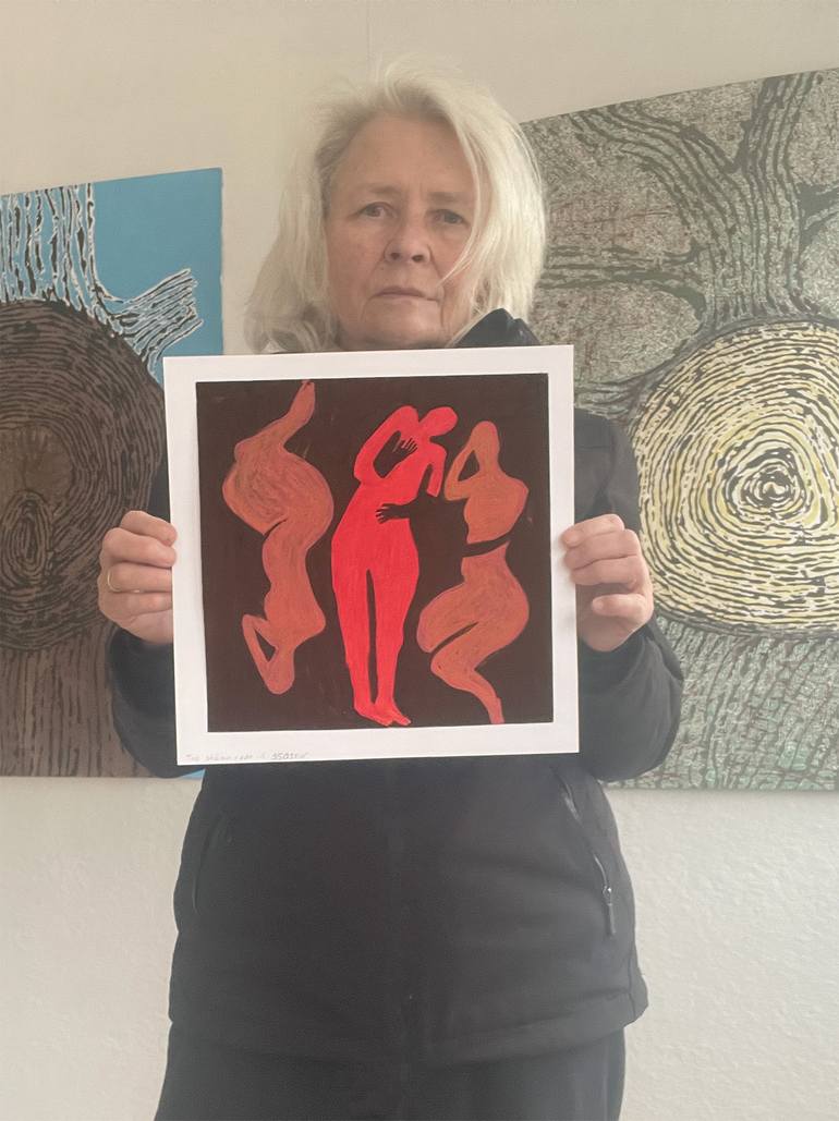 Original Contemporary Nude Painting by Jolanta Johnsson