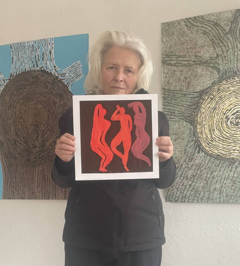 Original Figurative Nude Painting by Jolanta Johnsson