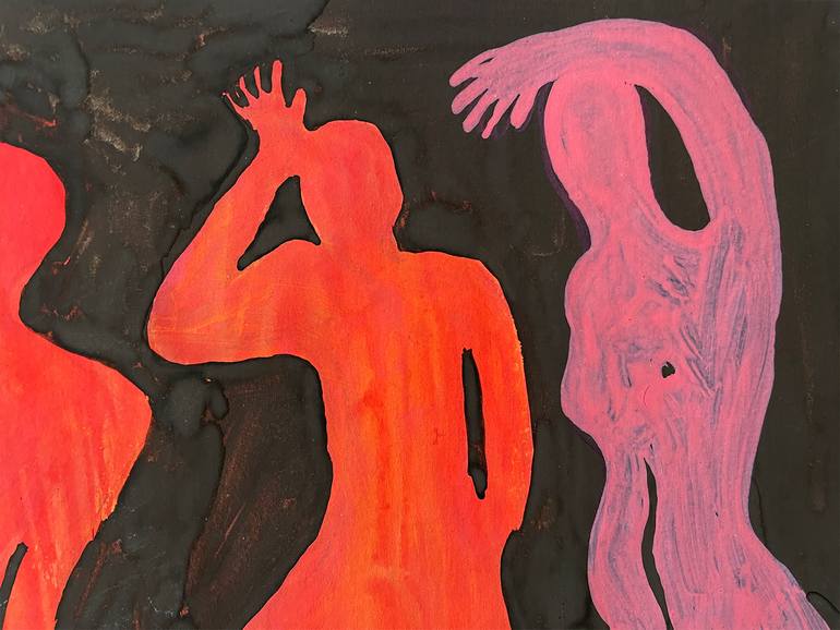 Original Figurative Nude Painting by Jolanta Johnsson