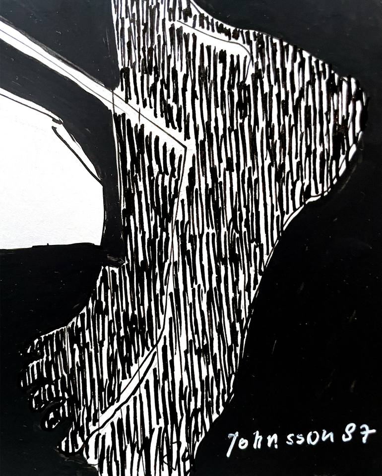 Original Contemporary Love Drawing by Jolanta Johnsson
