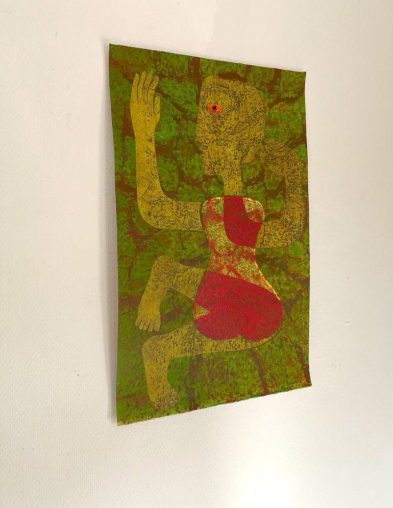 Original Contemporary Nude Printmaking by Jolanta Johnsson