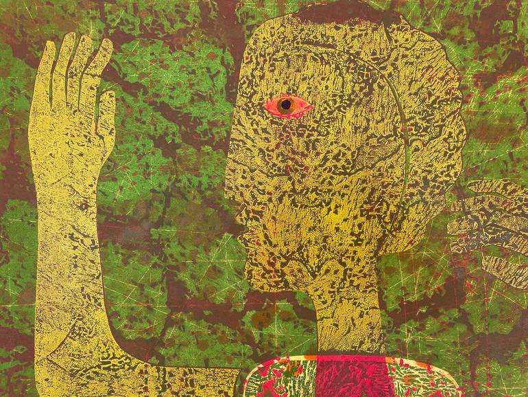 Original Contemporary Nude Printmaking by Jolanta Johnsson