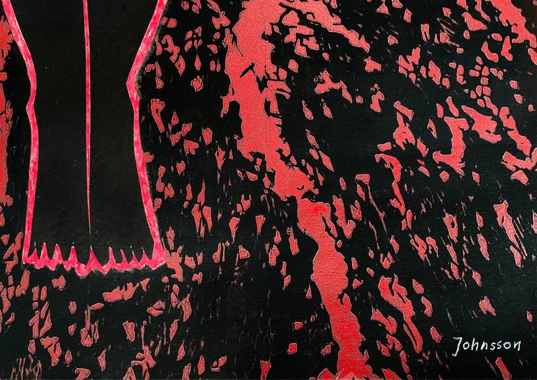 Original Contemporary Nude Printmaking by Jolanta Johnsson
