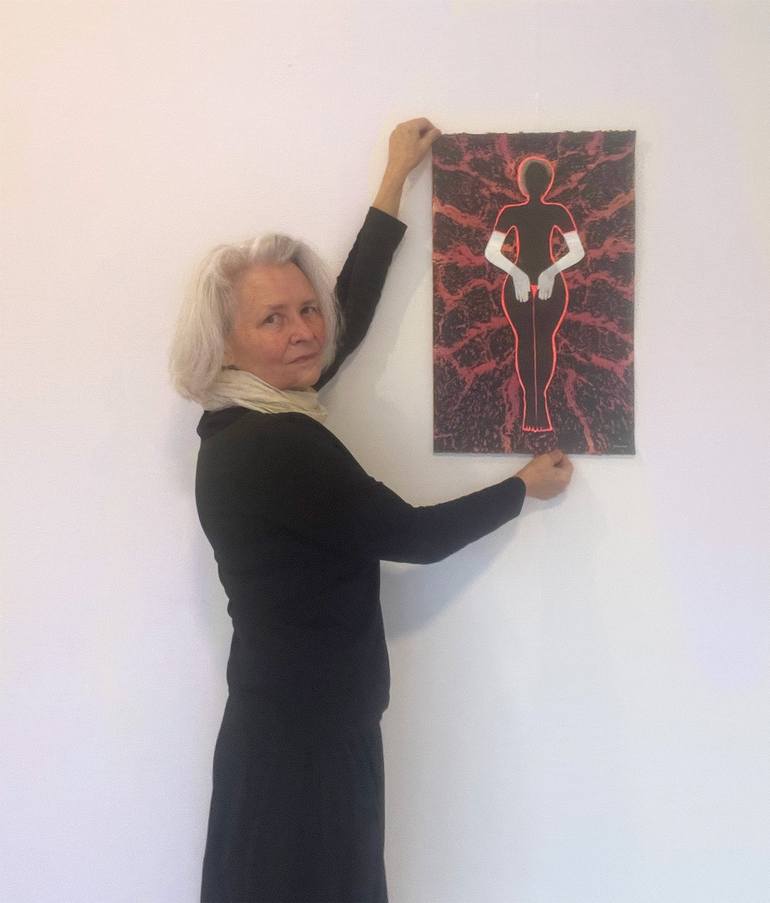 Original Contemporary Nude Printmaking by Jolanta Johnsson
