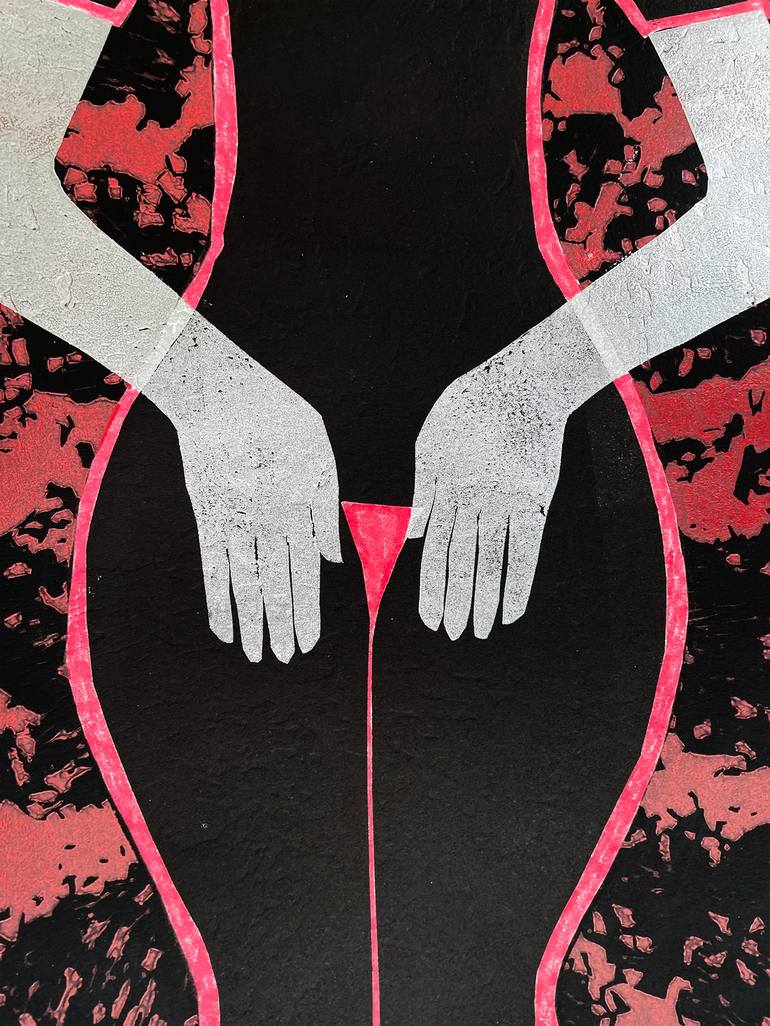 Original Contemporary Nude Printmaking by Jolanta Johnsson
