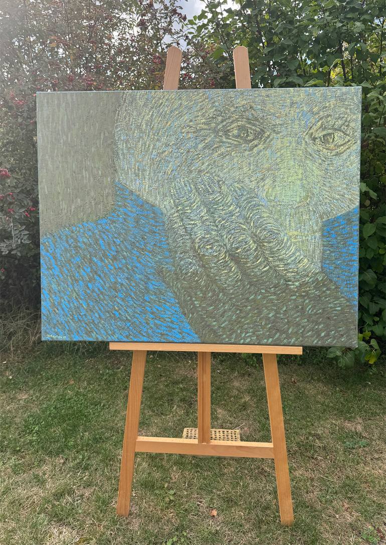 Original Portraiture People Painting by Jolanta Johnsson