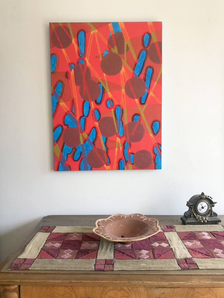 Original Minimalism Abstract Painting by Jolanta Johnsson