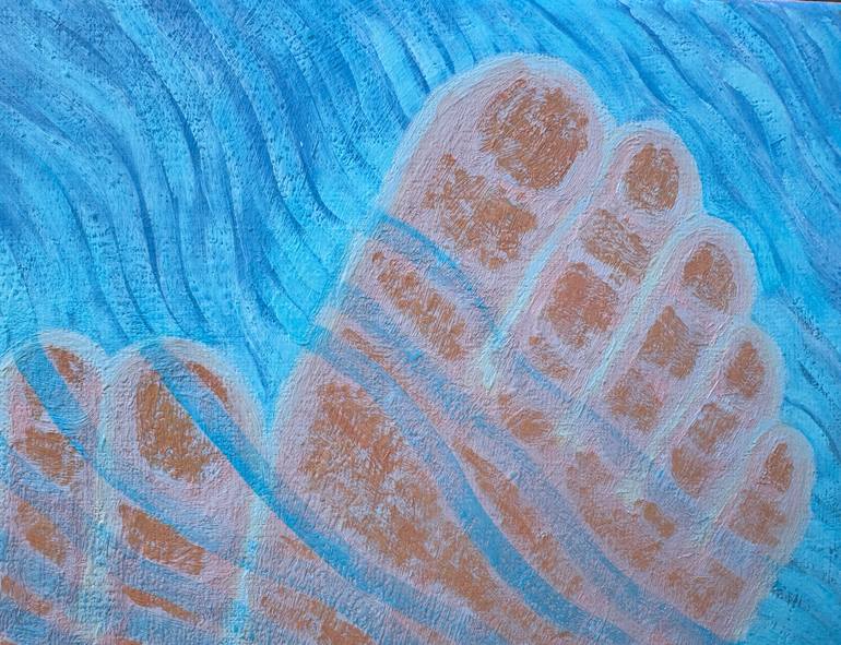 Original Figurative Seascape Painting by Jolanta Johnsson
