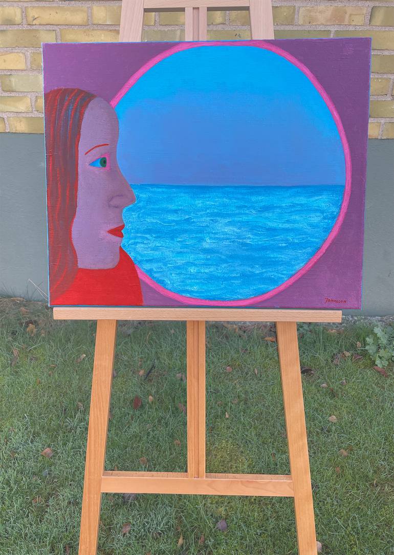 Original Figurative Boat Painting by Jolanta Johnsson