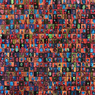 Original Figurative People Collage by Jolanta Johnsson