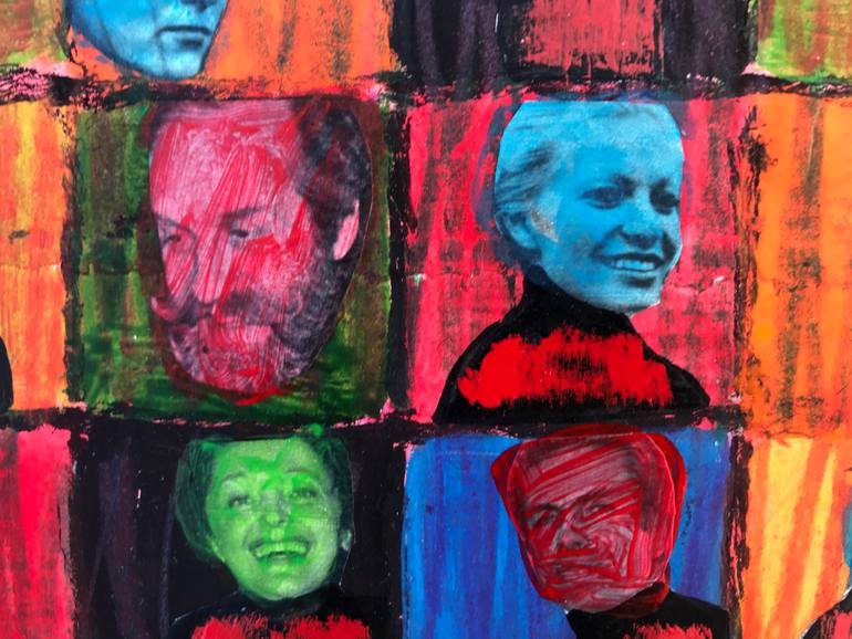 Original Figurative People Collage by Jolanta Johnsson